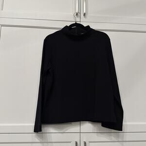 Marimekko Womens Black Long Sleeve Tunic Top Albma Size M